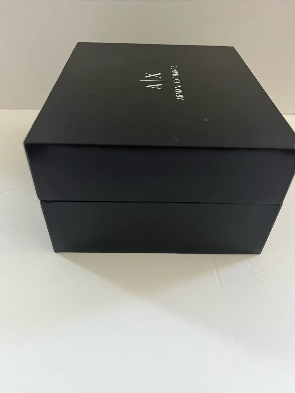 Armani Exchange Black Stainelss Steel Watch  & Matching Leather Bracelet Set NEW
